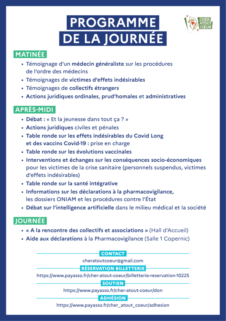 Programme 2èmes Rencontres Citoyennes Internationales Vierzon Cher Atout Coeur - Syndicat Liberté Santé